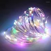 Strings 100LED Copper Wire String Lights Battery Powered Waterproof Garland Fairy Light Wedding Party Christmas Garden Home Decoration