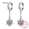 Dangle Earrings 1CT Moissanite Long Drop For Women 925 Sterling Silver Brilliant Lab Diamond Brides Bridesmaid Dangling