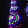 Dizeler 3m 0.5m Tavuskuşu LED Net Lights 414 Noel Açık Dış İp örtüsü Işık Su Geçirmez Perde Tree Dekor için Peri Tapan
