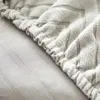 Чехол на изголовье кровати, эластичный чехол из борада, жаккардовый плотный тканевый чехол для изголовья кровати, пылезащитный чехол для изголовья кровати, светло-серый для спальни 240129