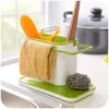 Sink Towel Utensils Sponge Racks Plastic Tidy ware Shelves Dishes Separated Creative Storaging Kitchen Container 240122