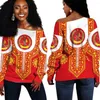 Kvinnors hoodies africa country tigray flagga retro infödd stam av axel tröja lång ärm 3dprint harajuku kvinnor roliga