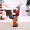 Décorations de Noël Dessin animé Santa suédois Gnome poupée bouteille de vin sacs couverture année fête porte-champagne maison table décor cadeau 270a