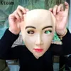 ハロウィーンのための新しい面白いリアルな女性マスク人間の女性のマスカレードラテックスパーティーマスクセクシーな女の子クロスドレスコスチュームコスプレマスクY244R