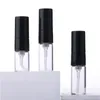 100 Pcs/Lot 1ml 2ml mini Perfume Bottle Black Spray Refillable Empty Bottles Cosmetic Containers Pqtjh