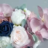 Kwiaty ślubne ręcznie robione bukiety sztuczny kwiat róży bukiet łzy narzeczak