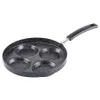 Aluminum 4-Cup Egg Frying Pan Non Stick Swedish Pancake Plett Crepe Multi Egg Frying Pan 1 Pcs276T