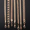 7 Stuks Veel Womens Kettingen 585 Rose Gold Filled Gevlochten Vossestaart Gehamerd Tarwe Cubaanse Weven Bismark Link Chain Hele LCNN1A Ch2544