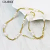 5 Pcs Gold Bead Pearls Necklace Handmade Jewelry Strand Chains Simple Design lovely Gift 52897 240127