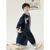 Trousers Children's Loose Handsome Casual Jeans Spring Autumn Bear Boys' Big Pocket Pants