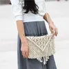 Shoulder Bags New 2019 tassel straw bag large clamsell coon and-woven casual female beac Knied Messengerqwertyui879