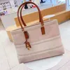 Fashion Designer Tote Bags for Women Fashion Buckle Canvas Bag Woven Handbags with Big Capacity