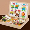 110 Stuks Houten Multifunctionele Kinderen Dier Puzzel Schrijven Magnetische Tekentafel Schoolbord Leren Onderwijs Speelgoed Voor Kinderen 240124