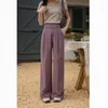 Women's Pants MISHOW High-waist Suit 2024 Spring Straight Purple Casual Female Loose Zipper Fly Full Length Wide Leg MXC11K0714