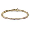 Moda jóias pulseira de tênis designer pulseiras prata corrente de ouro diamante zircão aço inoxidável para homens 3mm 4mm 5mm 6mm chains269S
