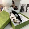 Luxur Designer Fashion Fabric Pannband för kvinnors hårstrå hög kvalitet med originella lådor