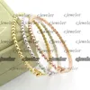 bracelets de charme lettre VC version fine du bracelet de perles rondes en or 18 carats en argent 925 emballage d'origine bracelets de trèfle à quatre feuilles pour 2997