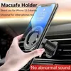 Mobiltelefonmonterhållare magnetiska biltelefoninnehavare står macSafe Support i bilen för iPhone 12 13 14 Pro Max Mini Magnet Car Air Vent Clip Mobilmontering YQ240130