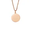 10Pcs 15-25mm Blank Round Discs Pendant Necklaces Gold Plated Chain Necklaces For DIY Custom Name Womens Mens Jewelry 240119