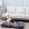 Large Dog Bed Washable Plush Pet Bed Anti Anxiety Warm Dog Cushion Sleeping Mat Comfoetable Pet Mats for Small Medium Large Dogs 240123