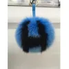 Custom 15cm Big Fluffy Bag Bugs Pompon Fluffy Keychain Luxury Alphabet Fox Fur Ball Pom Pom Key Chain Backpack Bag Purse Charms Gift T200804