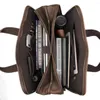 Aktetassen A4 Groot Zwart Bruin Echt Leer 15,6'' 17'' Laptop Executive Heren Aktetas Zakenreizen Messenger Bag Portfolio