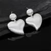 Boucles d'oreilles pendantes en argent S925, aiguille, déclaration en forme de cœur d'amour, goutte pour femmes, bijoux de fête de mariage, cadeau Eh1114