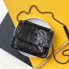 Niki Designer Satchel Messenger Bags schwarze Geldbörse Vintage Cross Body R Handtasche Damen Türkis Kette Luxus schwarze Umhängetasche Sacoche Geldbörse Flap dicky0750 Borse