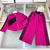 New kids Tracksuits baby jacket suit Size 110-160 Long sleeved zippered jacket and wide leg pants Jan20