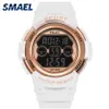 Smael Watchesデジタルスポーツ女性ファッション腕時計