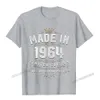 Męskie koszulki wykonane w 1964 roku urodziny 55 Limitowana edycja Tshirty Camisas Men Casual Tops T Shirt dla mężczyzn dominująca bawełniana koszulka