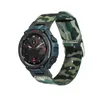 Assista Bandas Camuflagem Canvas Strap para Huami Amazfit T-Rex Smart Band Nylon Substituir Pulseira Xiaomi Pro Trex Correa