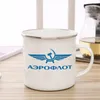 Mugs Aeroflot Russian Airlines Coffee Cup Enamel Mug Tea Milk Beer Funny Unique Gift Fans Commemoration