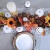 12Pcs Halloween Artificial White Pumpkins Harvest Fall Thanksgiving Decoration For Trade Fair School Shopping Mall1284E