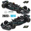 Bburago 1 43 MercedesAMG Petronas Team W14 #44 Hamilton #63 George Russell coche de aleación fundido a presión modelo de juguete coleccionable 240118