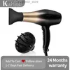 Sèche-cheveux KIPOZI Sèche-cheveux 1875W Nano Ionic Sèche-cheveux avec moteur DC pour un style sans frisottis avec diffuseur et concentrateur de flux d'air Q240131