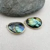 Pendentif Colliers 10pcs en gros naturel flash pierre de lune collier labradorite pour bricolage boucle d'oreille fabrication de bijoux my231055