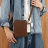 JOYIR Men Shoulder Bag Crazy Horse Leather Retro Travel Messenger Bag Casual Small Cell Phone Man Purse Crossbody Bags 240130