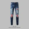 Mens Designer Jeans Amlrl Jeans Högkvalitativa modemän Jeans Cool Style Luxury Designer Denim Pant Estruerad Ripped Biker Black Blue Jean Slim Fit Motorc 737