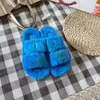 Luxury Designer Shoe Femme Teddy Fuzzy Tazz Slippers Flop Flip Man Bloom Sandales Rubber Slide Bear Fluffy Mandis Sandale Furry Sandale Hiver Blaigne