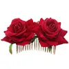 Hair Clips Women Pins Clip Styling Tool Comb Party Daily Bridal Decoration Accessories Travel Rose Flower Wedding Headpiece Gift