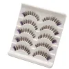 Färgade 25mm 3D Mink Eyelashes Dramatiska fluffiga volym Falsk ögonfranshöjdpunkt på slutet Cosplay -kostymer Full Strip Lashes