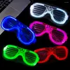 Feestdecoratie 5/10/25 stks Oplichten LED Bril Bulk 5 Kleuren Glow In The Dark Levert neon Gunsten Voor Kinderen Volwassenen