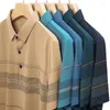 Herenpolo's Zomer Mannen Vintage Gestreepte Poloshirts Streetwear Mode Mannelijke Kleding Originele Basic Korte Mouw Losse Business Casual Top
