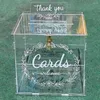 Boîtes à cartes de mariage en acrylique avec serrure, fournitures de fête transparentes, applicables à la réception, remise de diplôme, anniversaire, réception-cadeau pour bébé