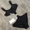 Designer sexy roupa de banho sutiã briefs roupa interior biquíni acolchoado maiô blackless para mulheres verão férias maiô