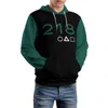 Tasarımcı Erkek Hoodies Sweatshirts Black Green 218 Hip-Hop Rock Özel Desenli Kapaklar Sıradan Athleisure Sports Açık Toptan Hoodie Erkekler Giyim Büyük Boy S-5XL