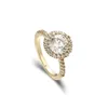 Anneaux de mariage Kfvanfi Style classique couleur or grand Zircon pierre unique anneau pour femmes dames 242g