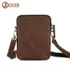 JOYIR Men Shoulder Bag Crazy Horse Leather Retro Travel Messenger Bag Casual Small Cell Phone Man Purse Crossbody Bags 240130