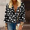 Women's T Shirts 2024 Skjorta Blus Valentine's Day Print Button Casual Fashion Crewneck 3/4 Sleeve Top Official Store Ropa de Mujer